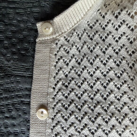 Bonpoint Baby Cardigan 6M – Ivory Pointelle Knit - Picture 4 of 4